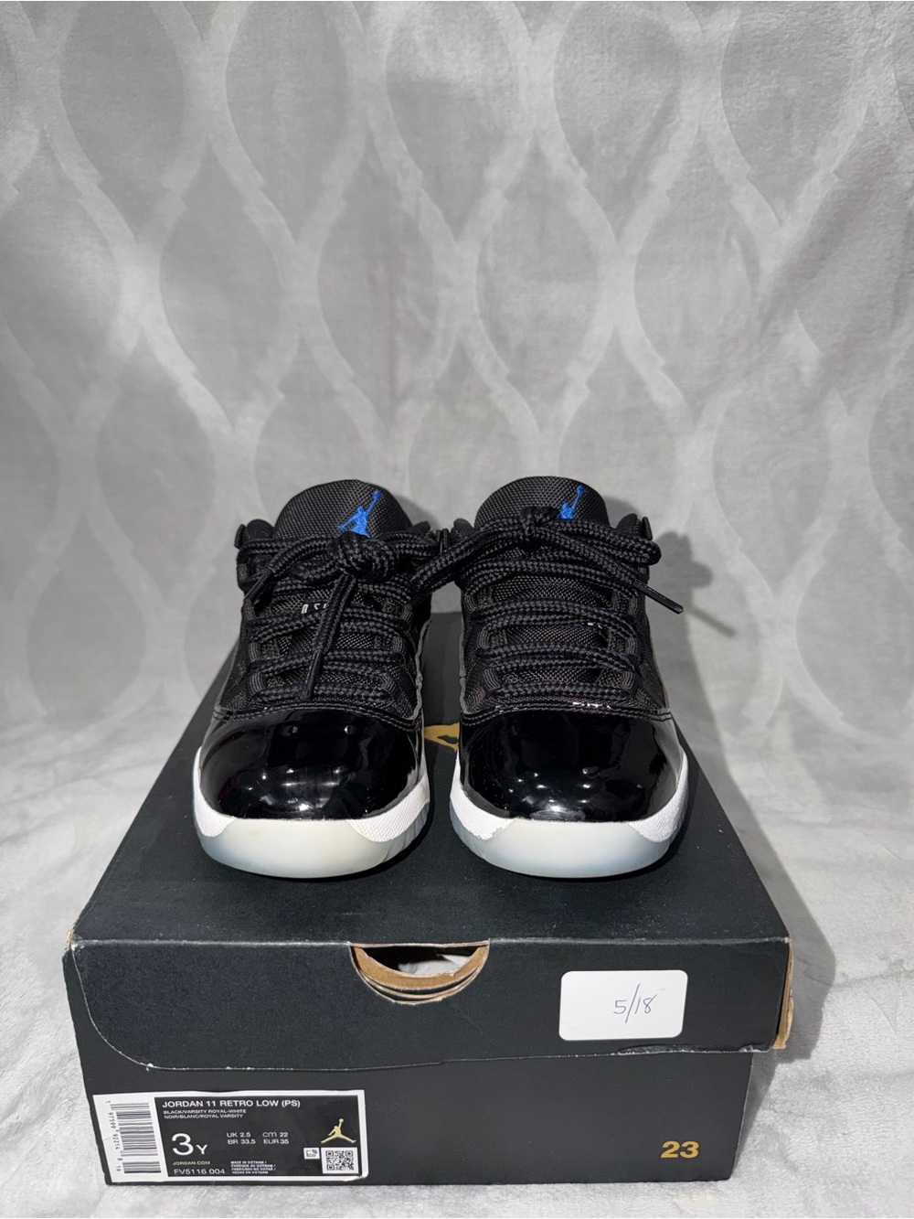 Jordan Kids' Sneakers Black with Blue Jumpman
